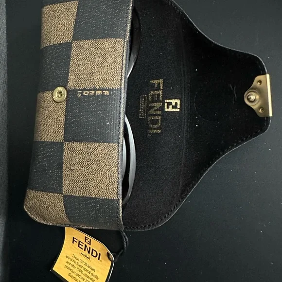 Fendi Logo Large Ebony Eyeglasses Frames Sunglasses FS152 With Case - New W Tags - Picture 5 of 7